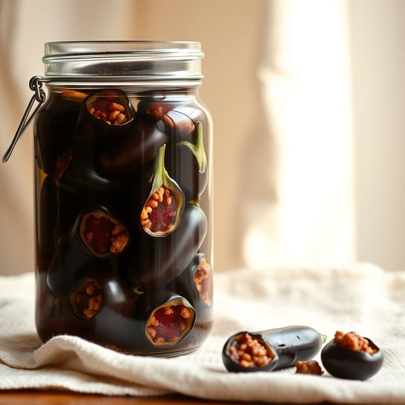 Makdous — aubergines farcies